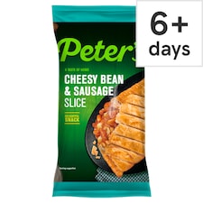 Peters Premier Cheesy Bean & Sausages Slice 180G