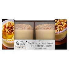 Tesco Finest Sicilian Lemon & Stem Ginger Possets 2 x 93g