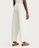 image 3 of F&F Pure Cotton Pleated High Rise Wide Leg Trousers in Ecru