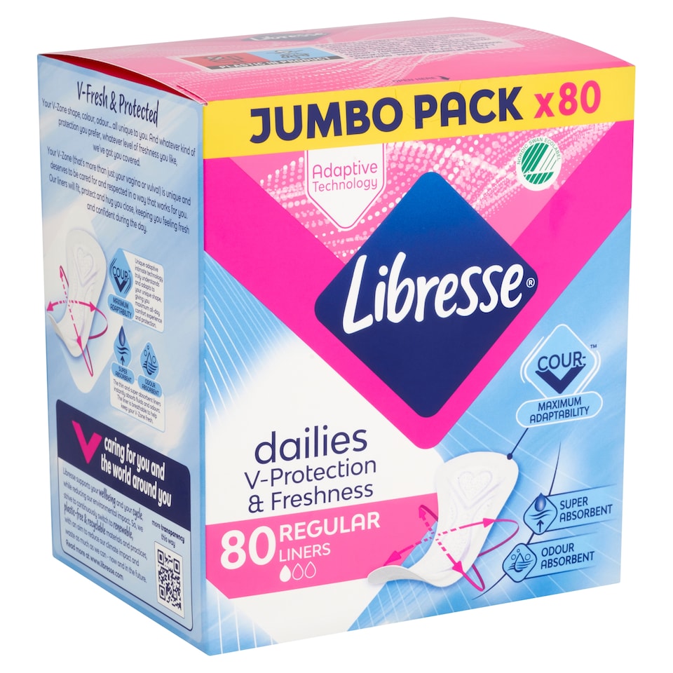 Libresse Dailies Fresh & Protect Regular tisztasági betét 80 db  1. kép