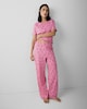 image 1 of F&F Pure Cotton Heart Print Pyjama Set in Multi Pink