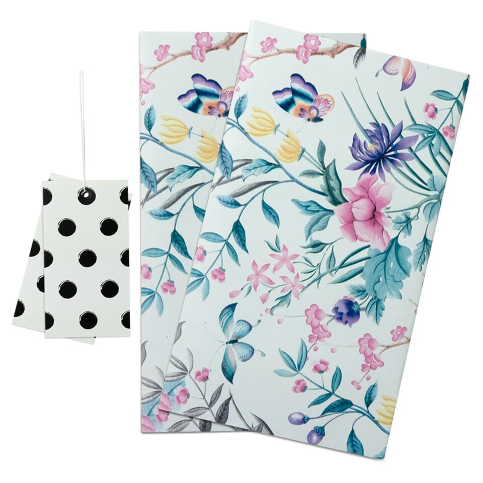 Tesco Celebrate 2 Sheets 2 Tags Wrapping Paper