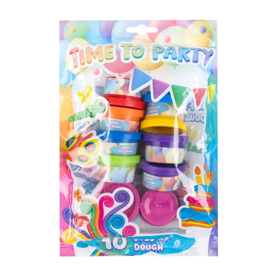 TIME TO PARTY 10 TUBS OF DOUGH