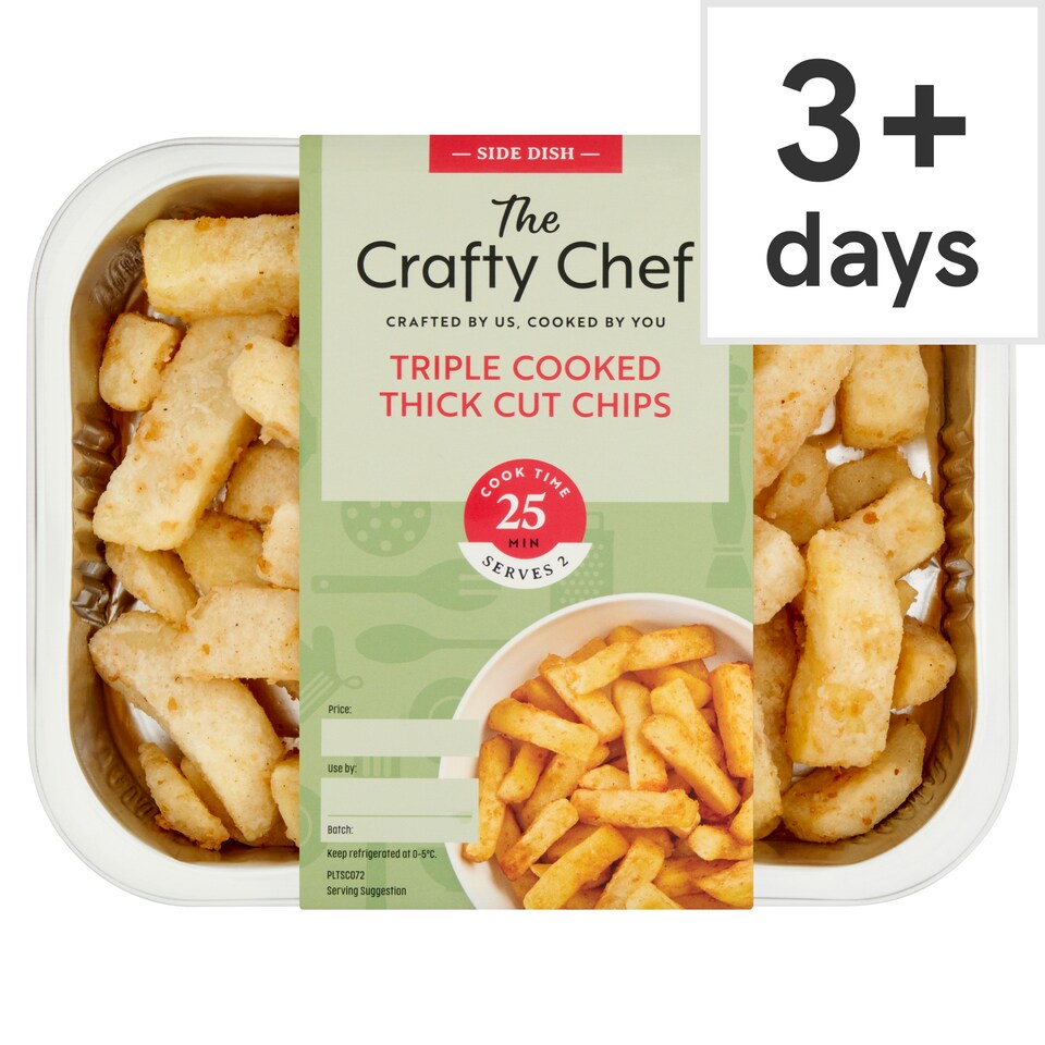 The Crafty Chef Triple Cooked Thick Cut Chips 350g