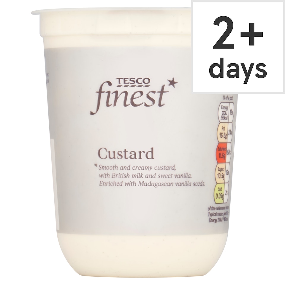 Tesco Finest Vanilla Custard 500g