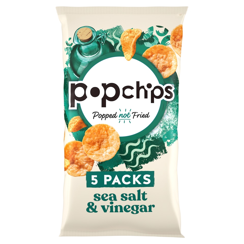 image 1 of Popchips Sea Salt & Vinegar Multipack Crisps 5x17g