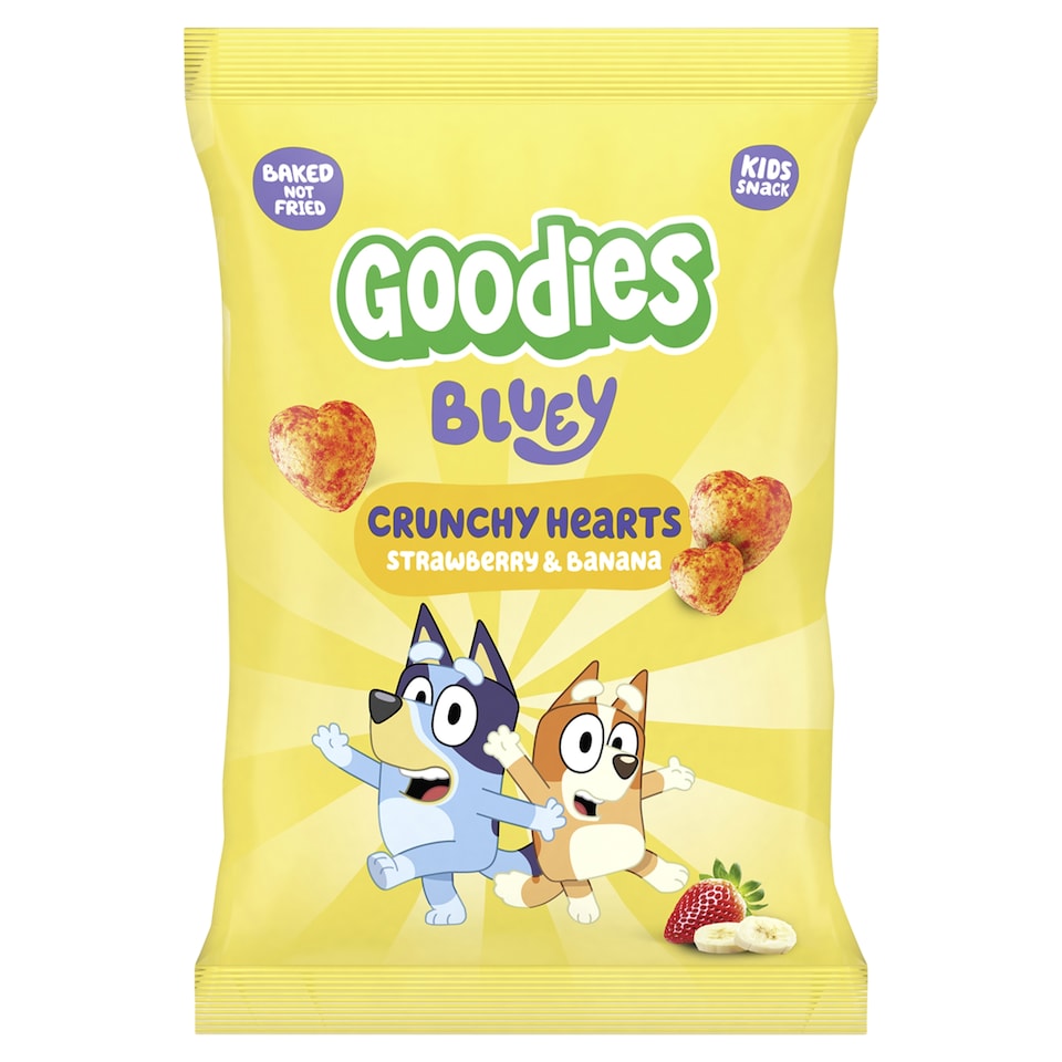 image 1 of Goodies Bluey Crunchy Hearts Strawberry & Banana 30 g