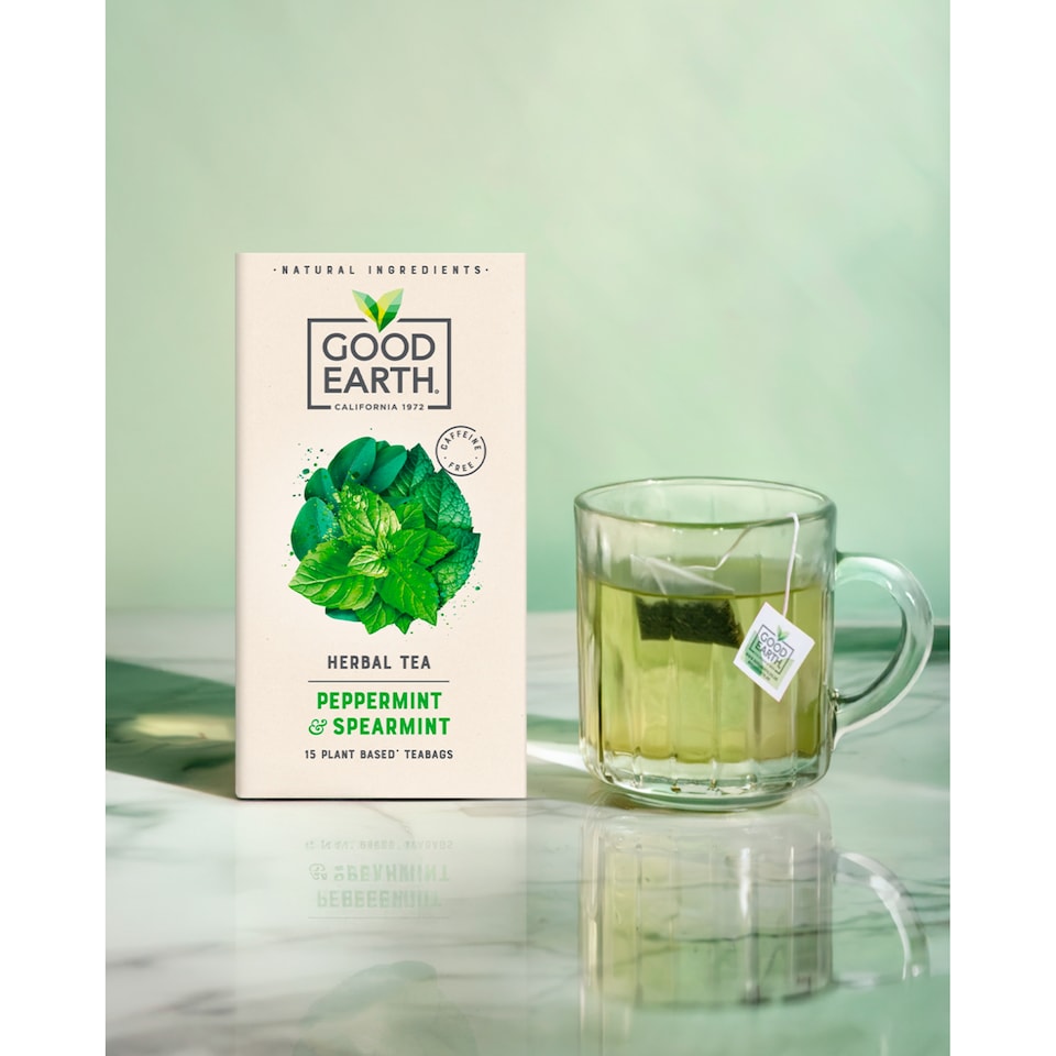 image 1 of Good Earth Herbal Tea Peppermint, Spearmint 15 Tea Bags 27g