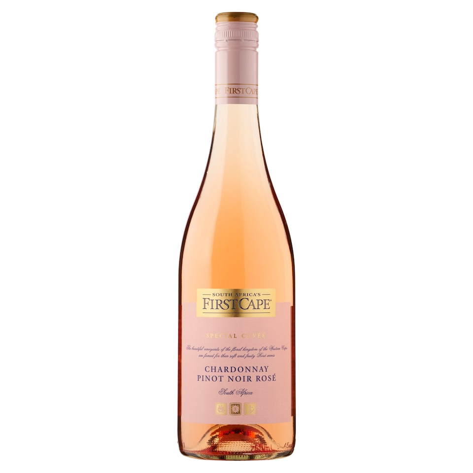 image 1 of First Cape Special Cuvee Chardonnay Pinot Noir Rose South Africa 75cl