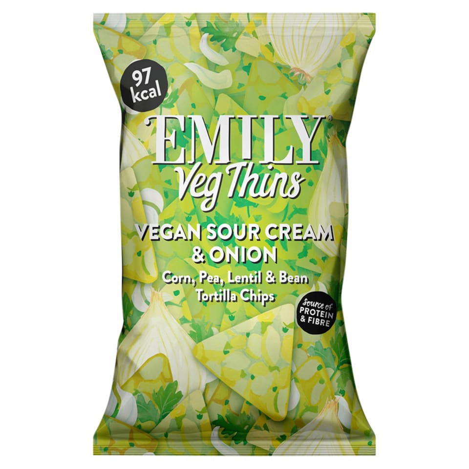 Emily Vegetable Thins Sour Cream & Onion Tortilla Chips 23G