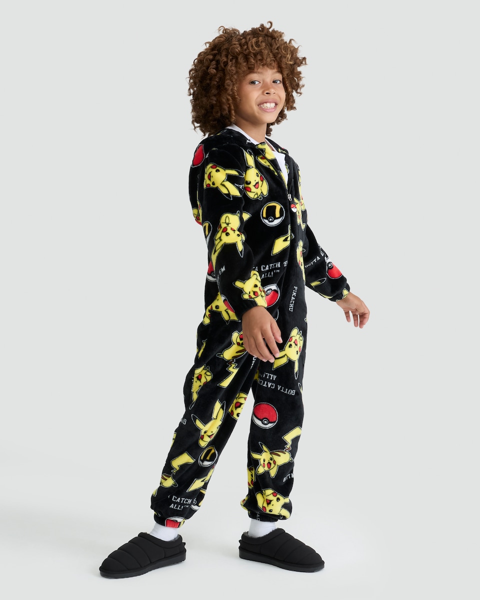 image 1 of Pokémon Pikachu Gotta Catch 'Em All Print Onesie in Multi