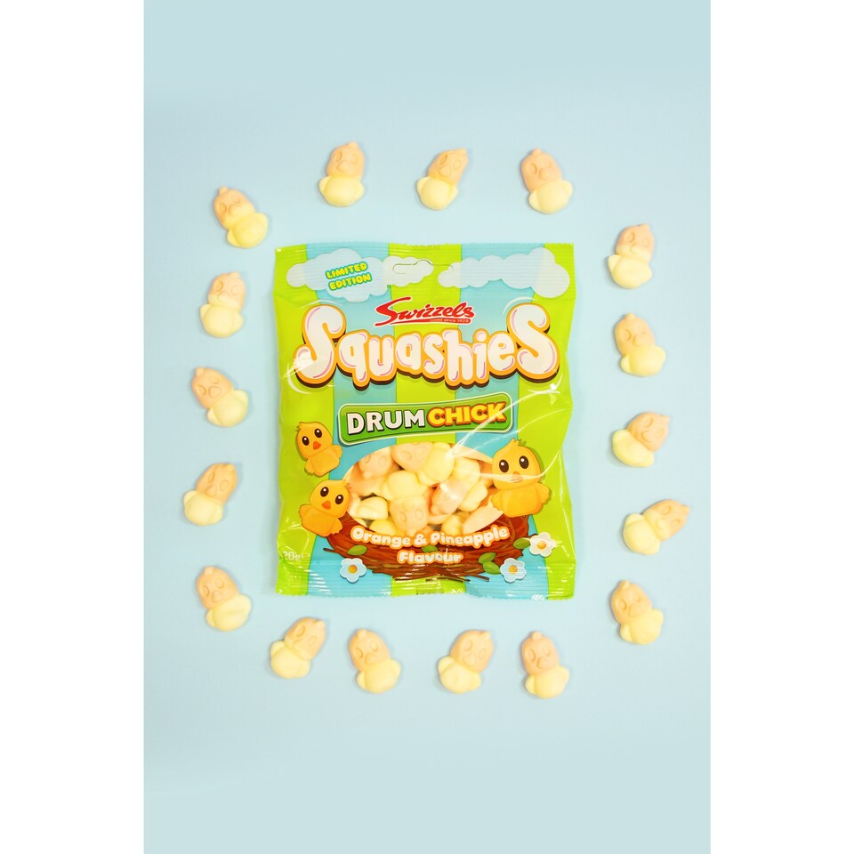 image 1 of Swizzels Squashies Orange & Pineapple Drumchick 120g