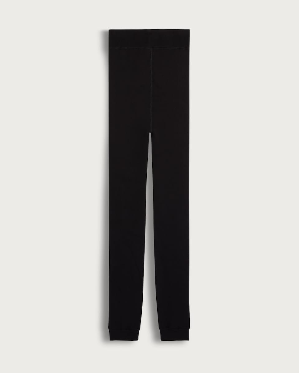 F&F Thermal Footless Tights in Black