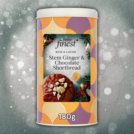 Tesco Finest Ginger & Chocolate Shortbread 180G Tesco Groceries