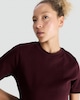 image 1 of F&F Pure Cotton Heavyweight Crew Neck T-Shirt in Burgundy