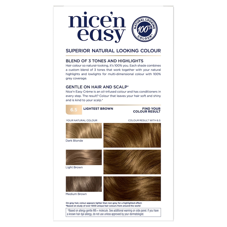 image 1 of Clairol Nice ‘N Easy Lightest Brown 6.5 Hair Dye