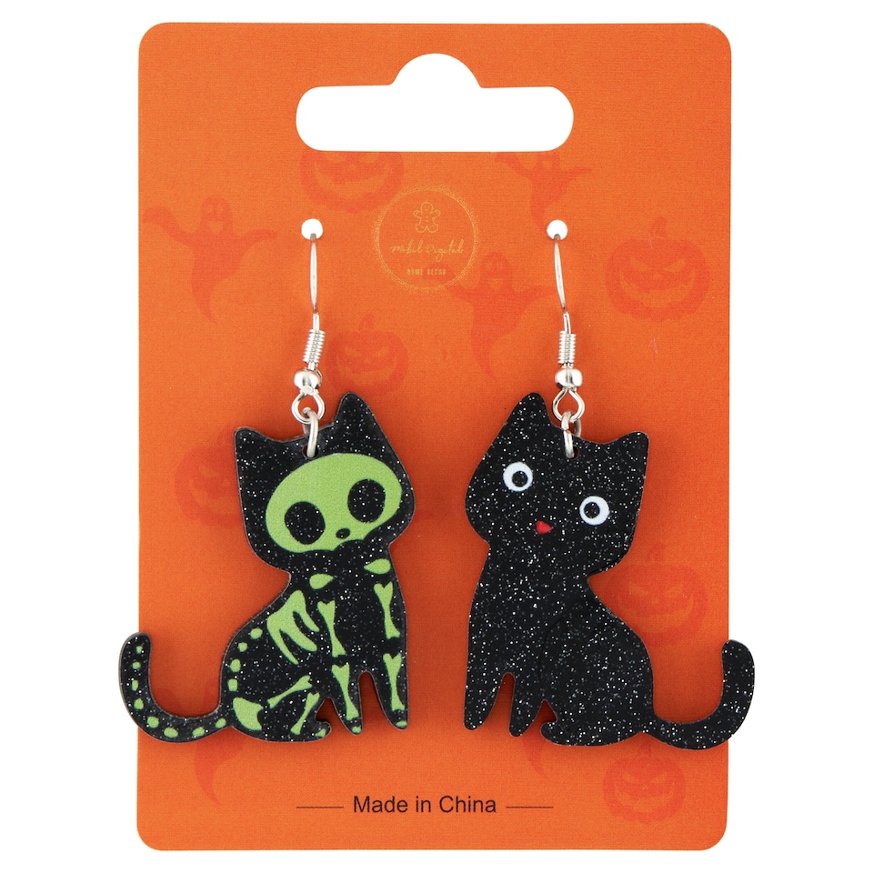 Black Cat Earrings