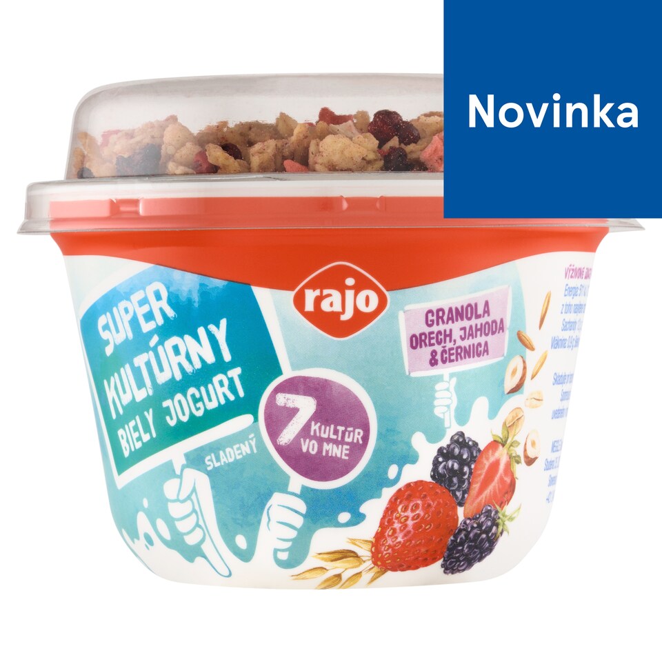 image 1 of Rajo Super Cultured White Yogurt Granola Walnut, Strawberry & Blackberry 160 g