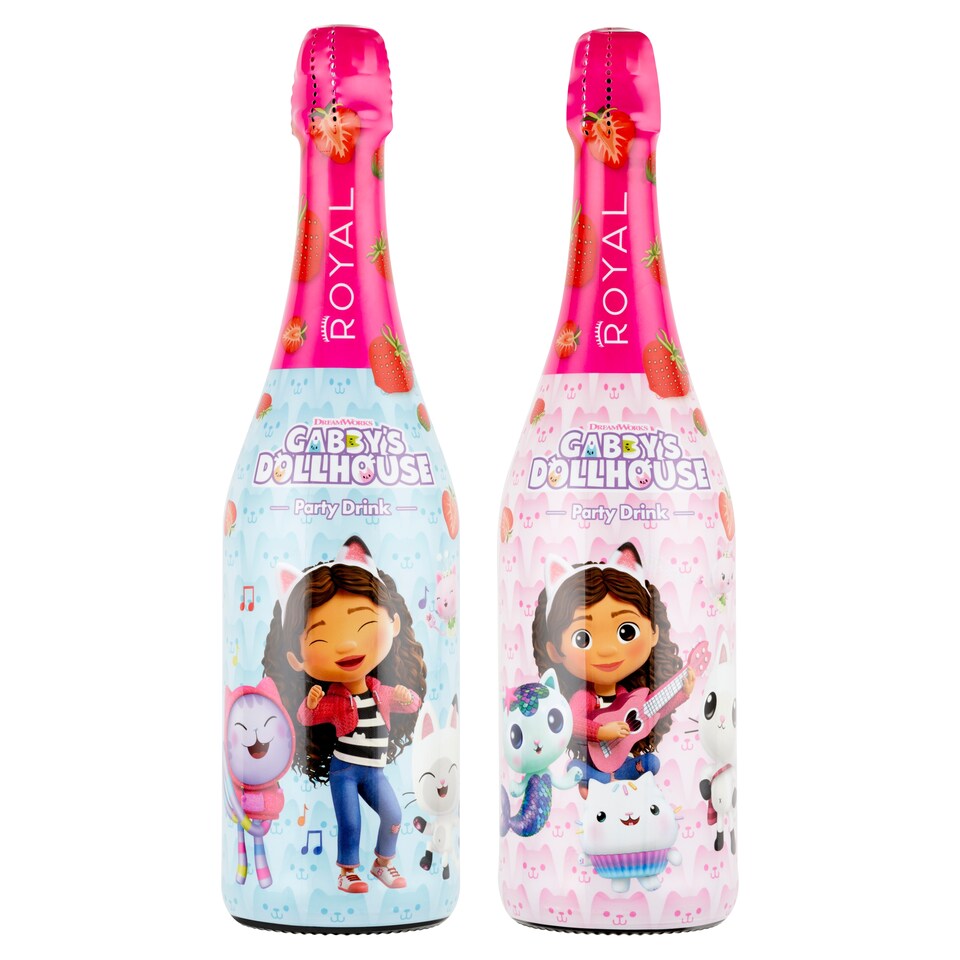 Royal Gabby's Dollhouse Party Drink szamóca ízű szénsavas üdítőital 750 ml