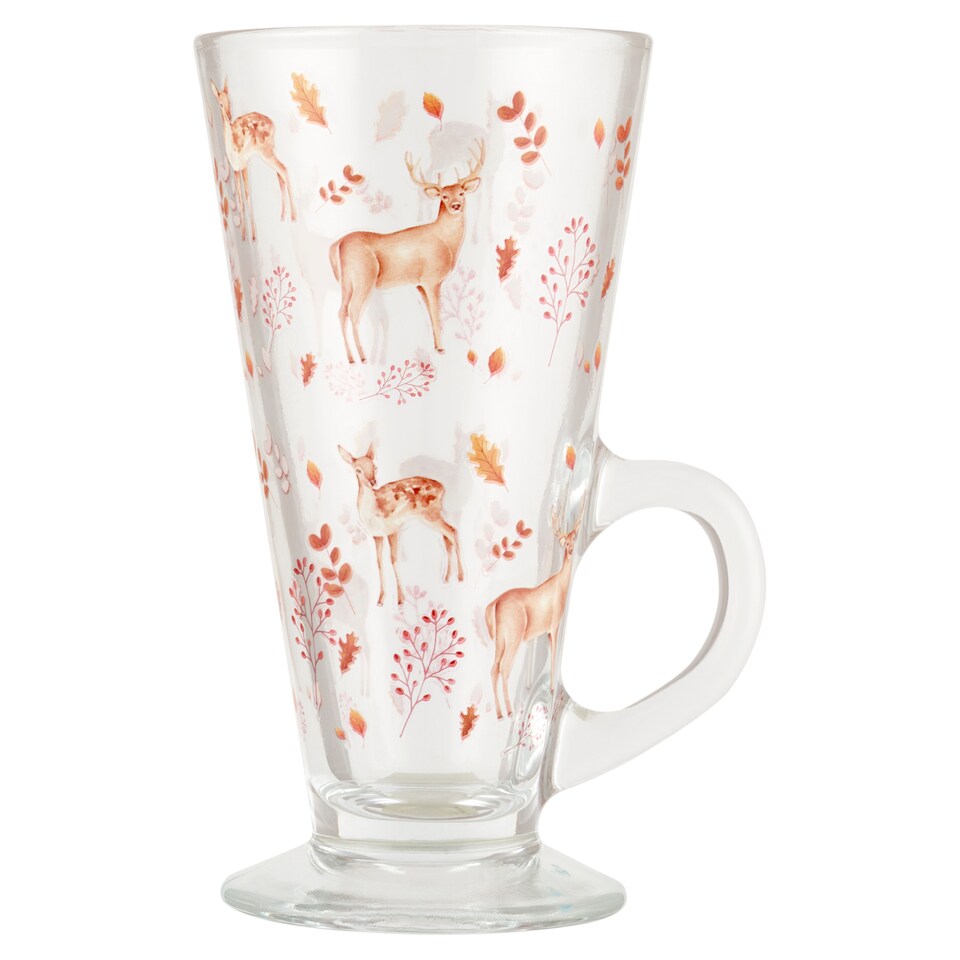 F&F Home Deer Latte Glass Mug 260 ml