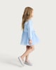 image 2 of F&F Girls Bow Detail Tulle Skirt Dress in Blue