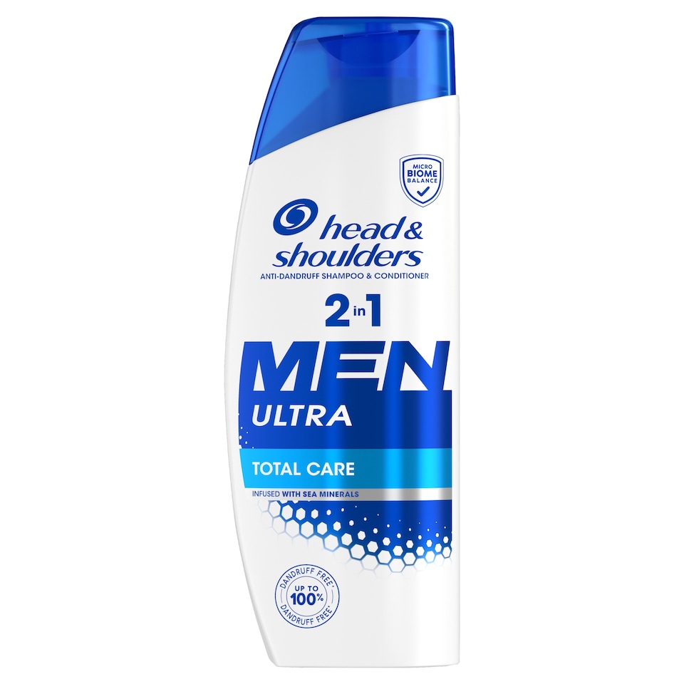 Head & Shoulders Men Ultra Total Care 2az1-ben korpa elleni sampon, tengeri ásványokkal 1. kép