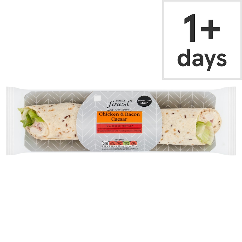 Tesco Finest Bistro Inspired Chicken & Bacon Caesar Wrap