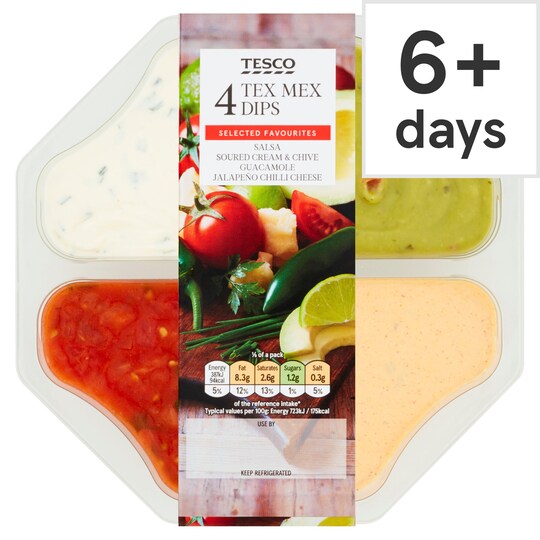 Tesco Tex Mex Multipack Dips 428G Tesco Groceries