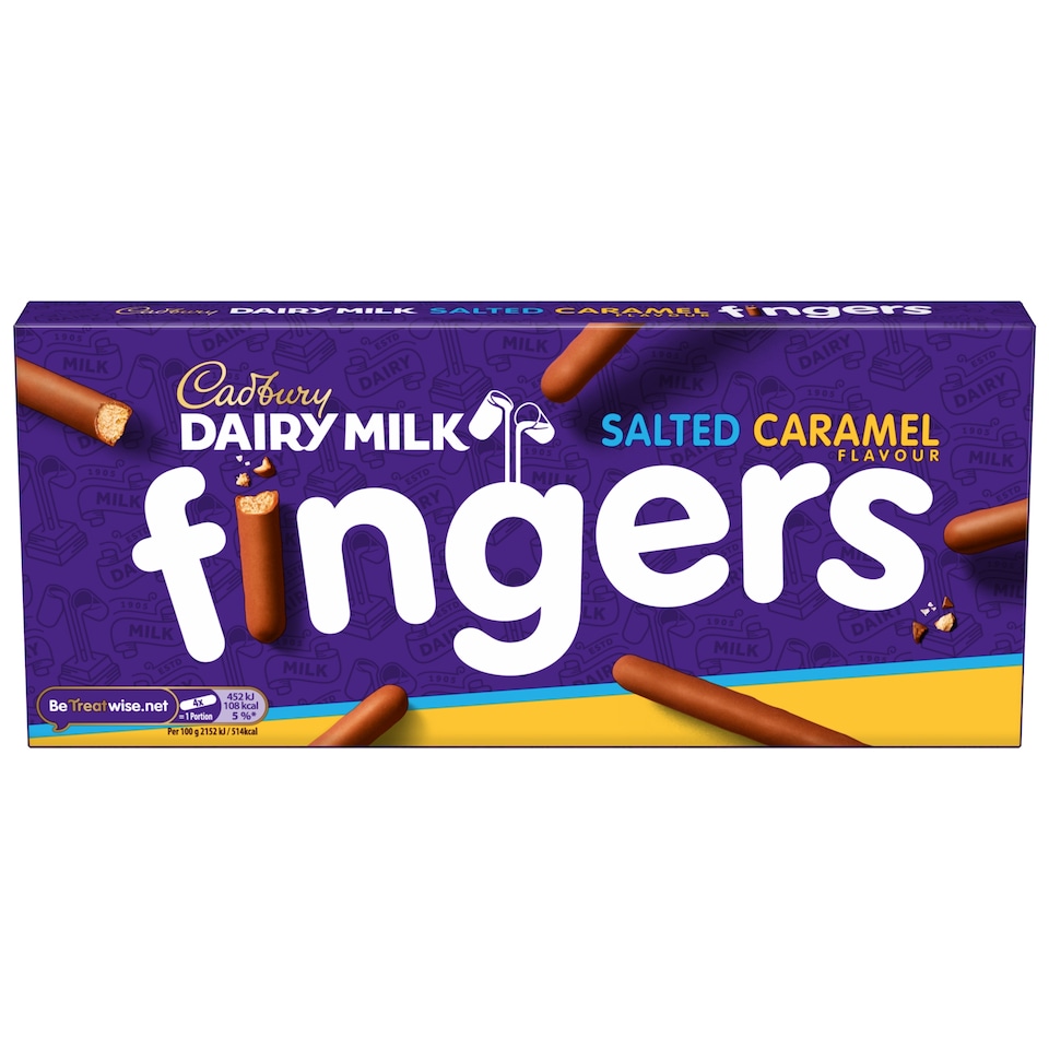 Cadbury Dairy Milk Fingers Salted Caramel Flavour 114G