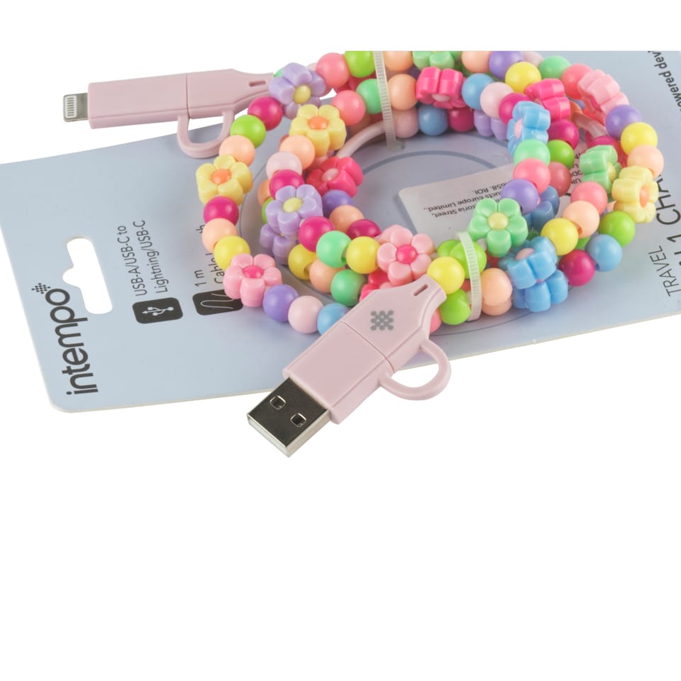image 1 of Intempo Flower Travel 4 in 1 Charging Cable