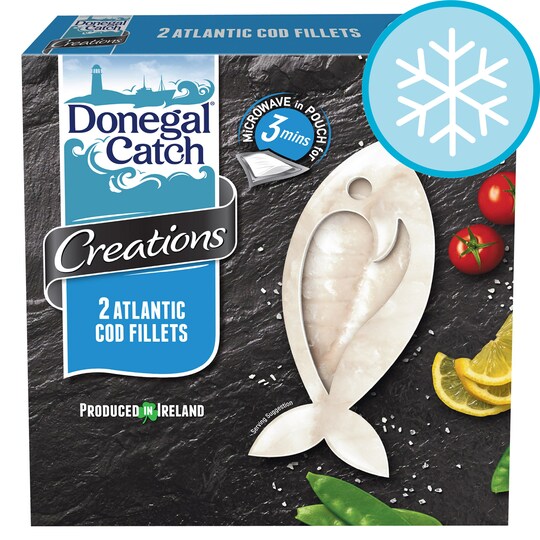 Donegal Catch 2 Atlantic Cod Fillets 220G Tesco Groceries