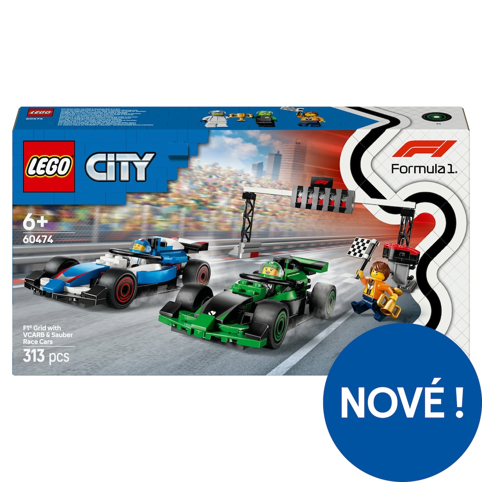 image 1 of LEGO City 60474 F1 Grid With Vcarb & Sauber Race Cars