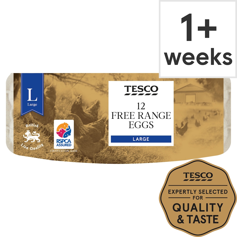 Tesco Large Free Range Eggs 12 Pack