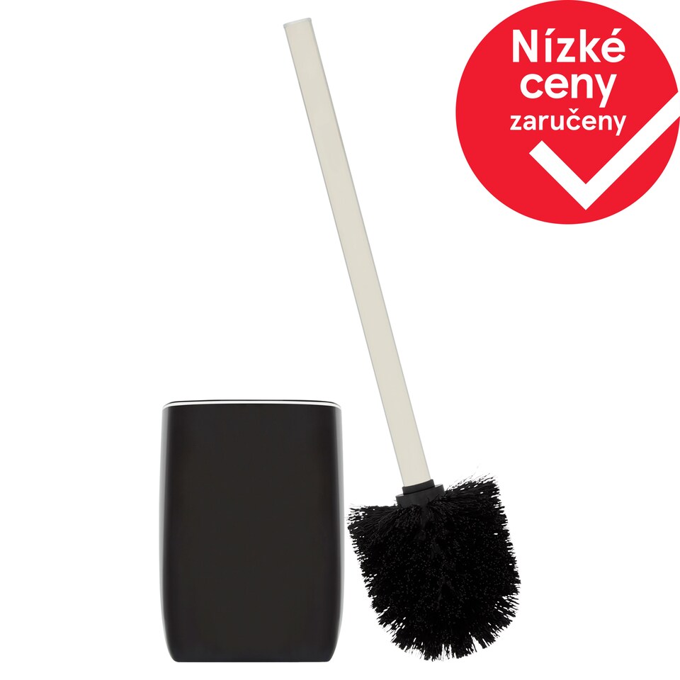 F&F Home Cube Toilet Brush and Holder Black