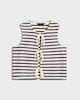 image 6 of F&F Striped Tie Front Co-ord Top in Multi Brown
