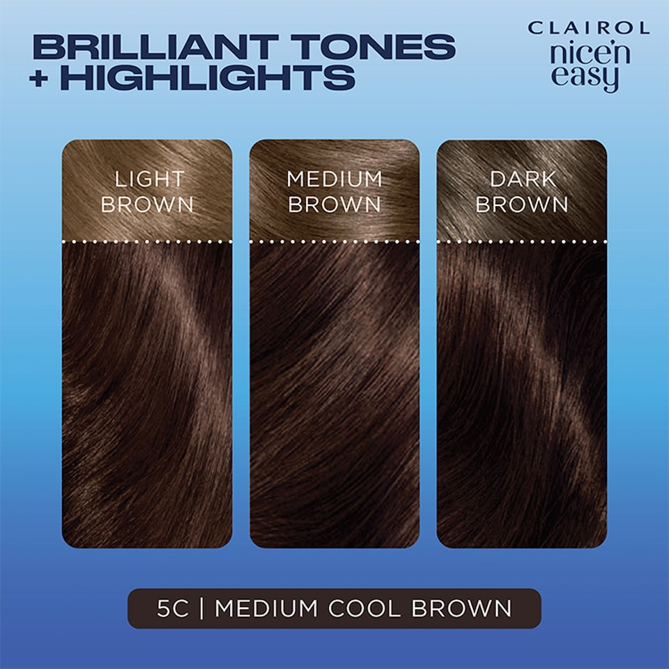 image 1 of CLAIROL NICE'N EASY CREME PERMANENT HAIR DYE - 5C MEDIUM COOL BROWN