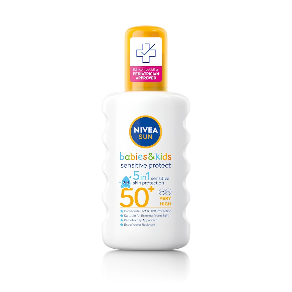 image 1 of NIVEA SUN Kids Sensitive Sun Cream Spray SPF50+ 200ml