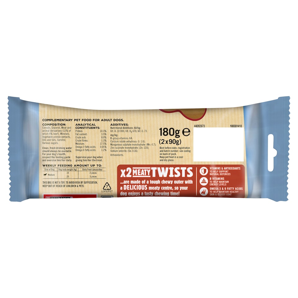 image 1 of Bakers 2 Meaty Twists 180G