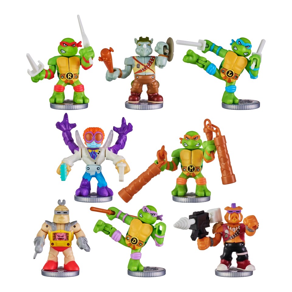 image 1 of Legends Of Akedo Teenage Mutant Ninja Turtles Mini Battling Warriors Donatello Vs Baxter Stockman Figures