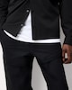 image 2 of The F&F Edit Straight Fit Cargo Trousers in Black