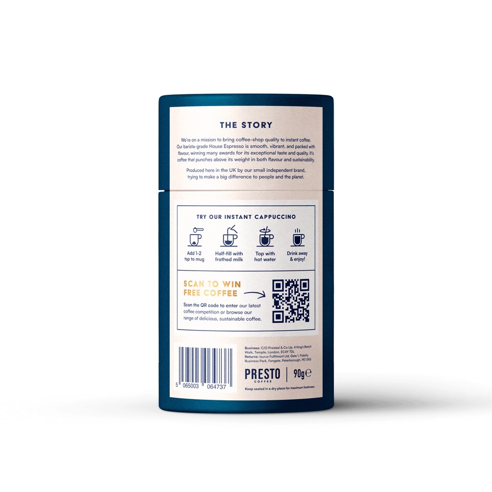 image 1 of Presto Instant Coffee House Espresso 90g