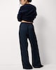 image 3 of F&F Satin Wide Leg Trousers in Navy