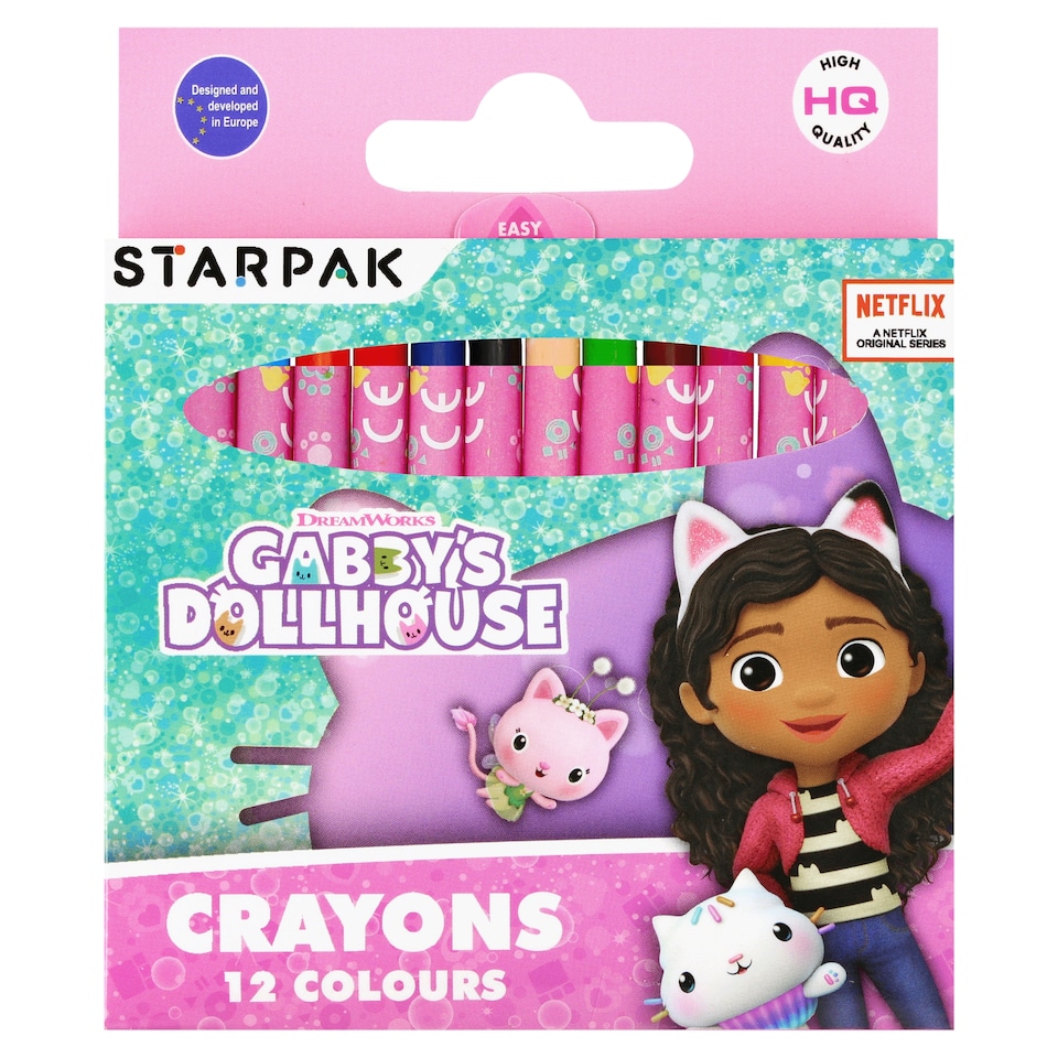Gabby's Doll House Crayons 12 Colours