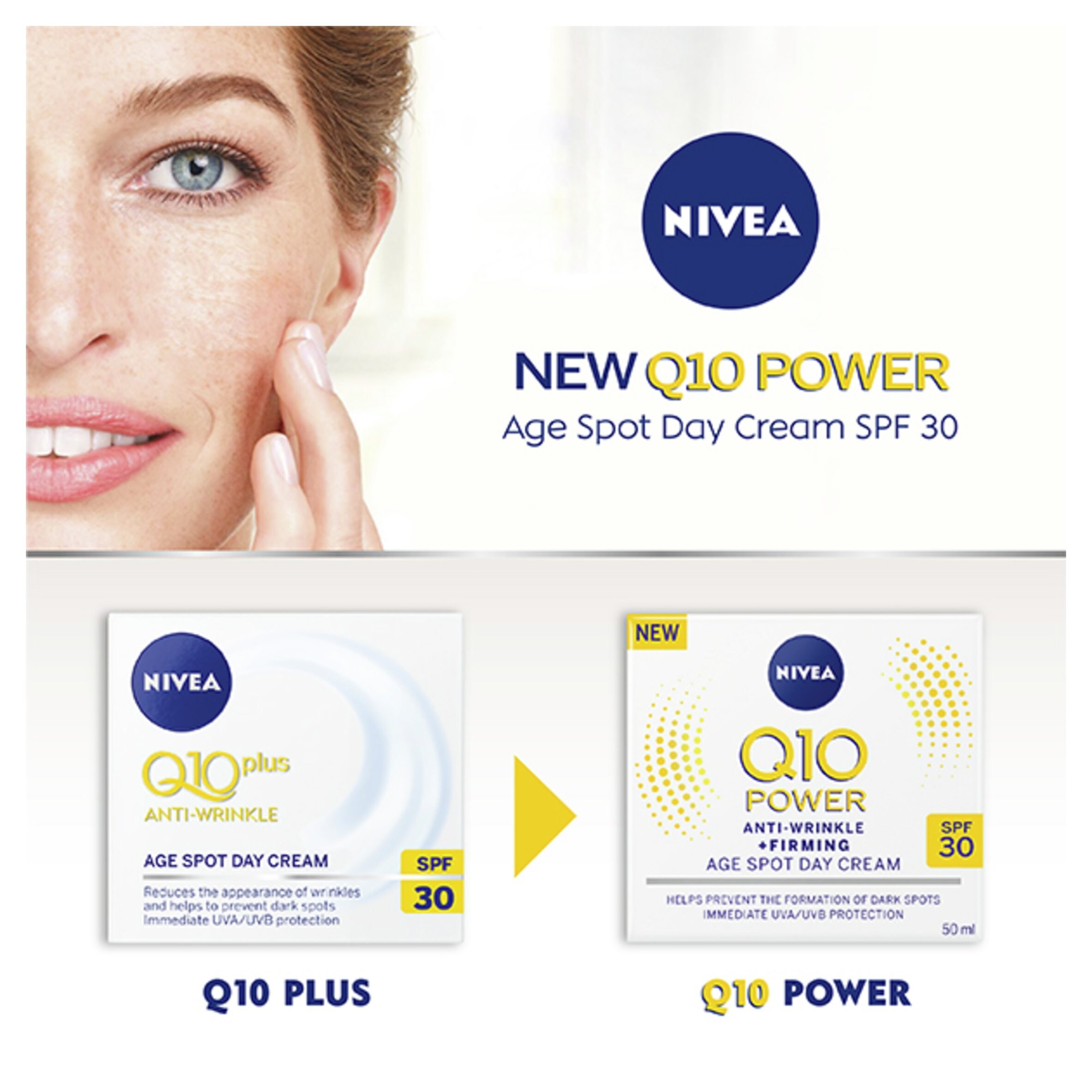nivea q10 power age spot day cream spf30 50ml