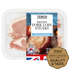 Tesco Pork Loin Steaks 2 Pack 270G