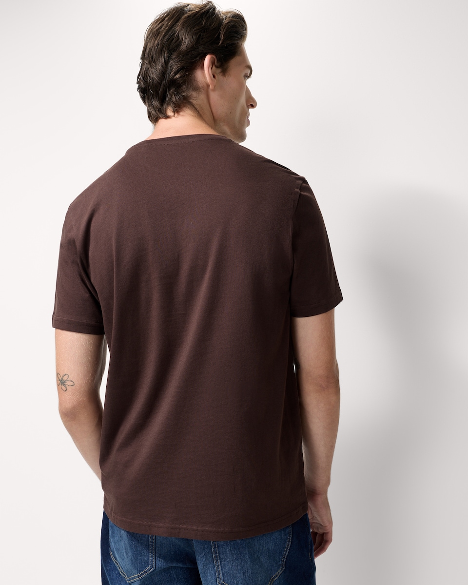 image 1 of F&F Pure Cotton T-Shirt in Brown