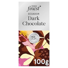 Tesco Finest Ecuador Dark Chocolate 75% 100g
