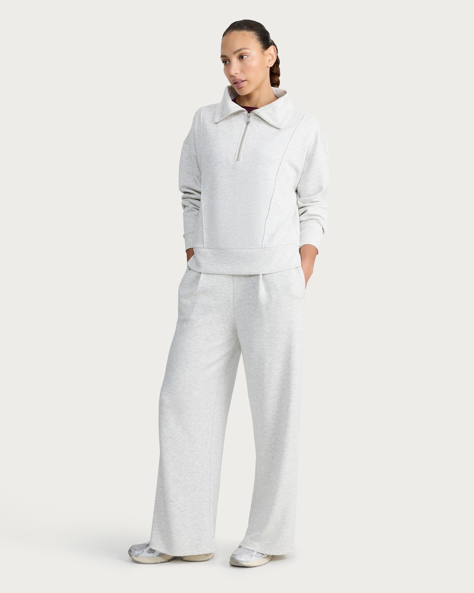 image 1 of F&F Active AFTERCLASS Wide Leg Co-ord Joggers in Grey