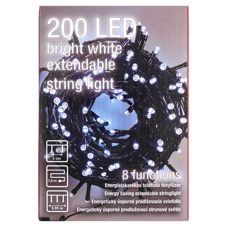 obrázok 1 z Snow Meister SM2769 200 LED studená biela výsuvná struna 