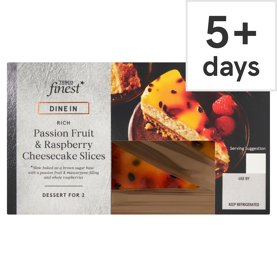 Tesco Finest Passionfruit & Raspberry Cheesecake Slices 180g